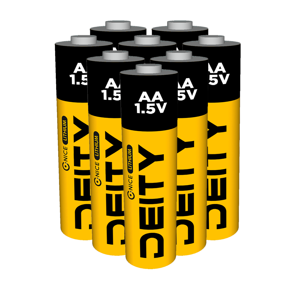 Deity Lithium AA Batteries (1.5V, 3000mAh, 8-Pack)